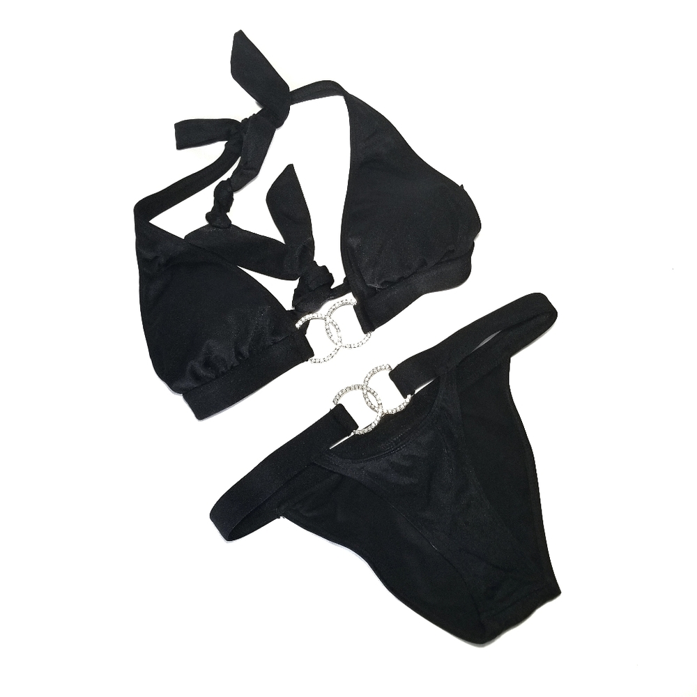 NWT Frederick's of Hollywood Bikini Rhinestones